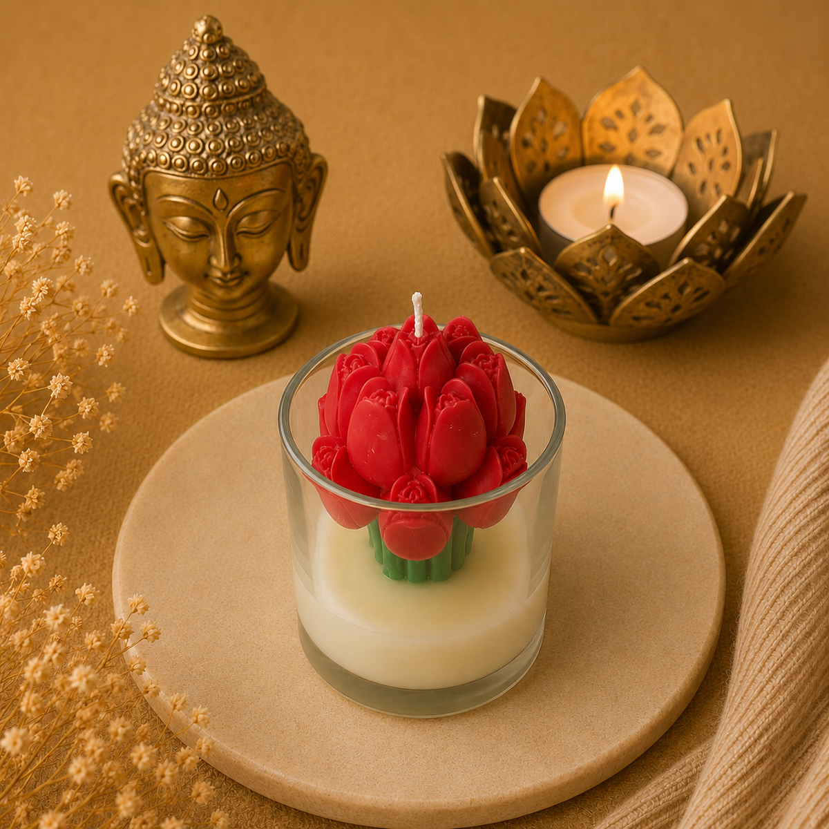Tulip Bouquet Jar Candle