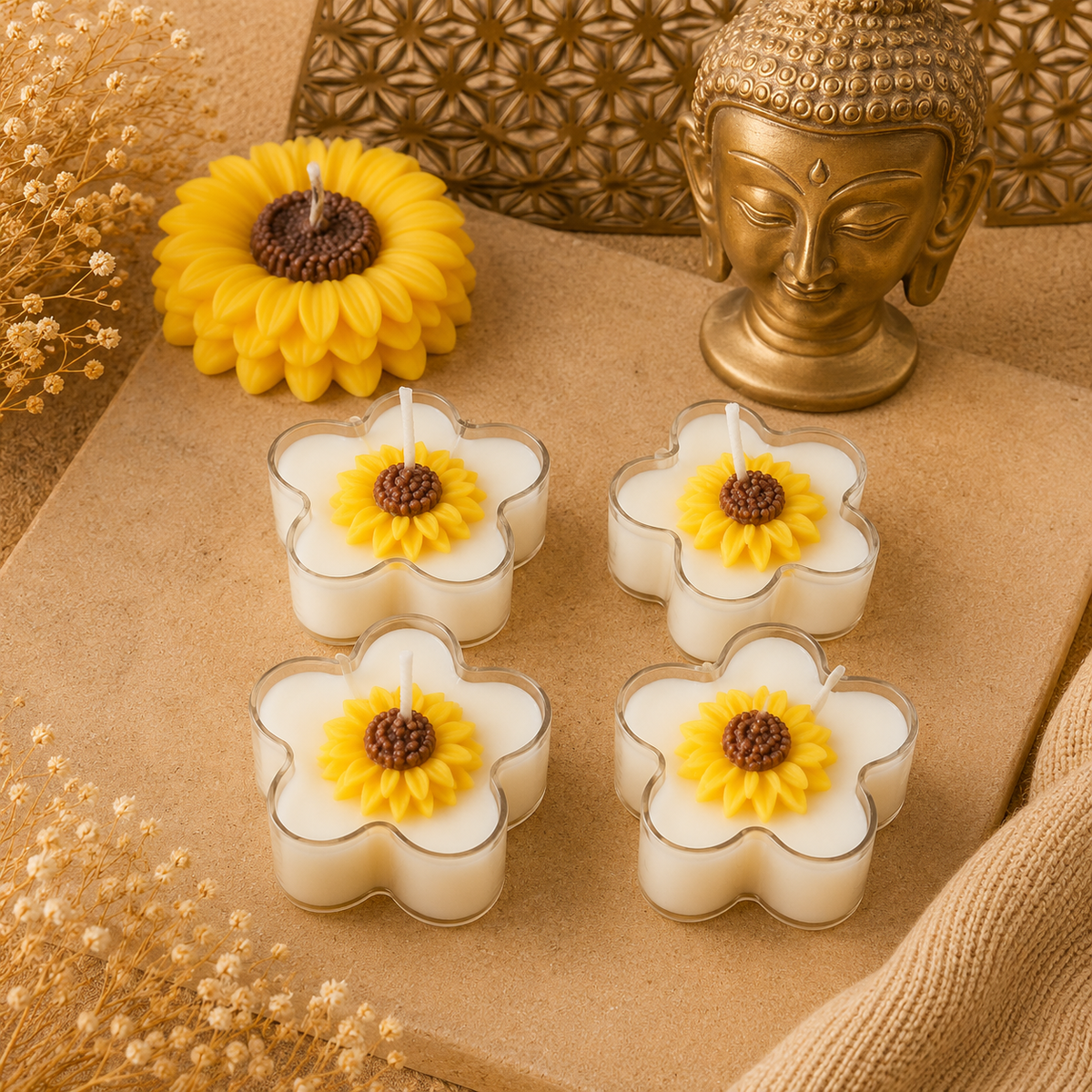 Flower Tea Light Candle