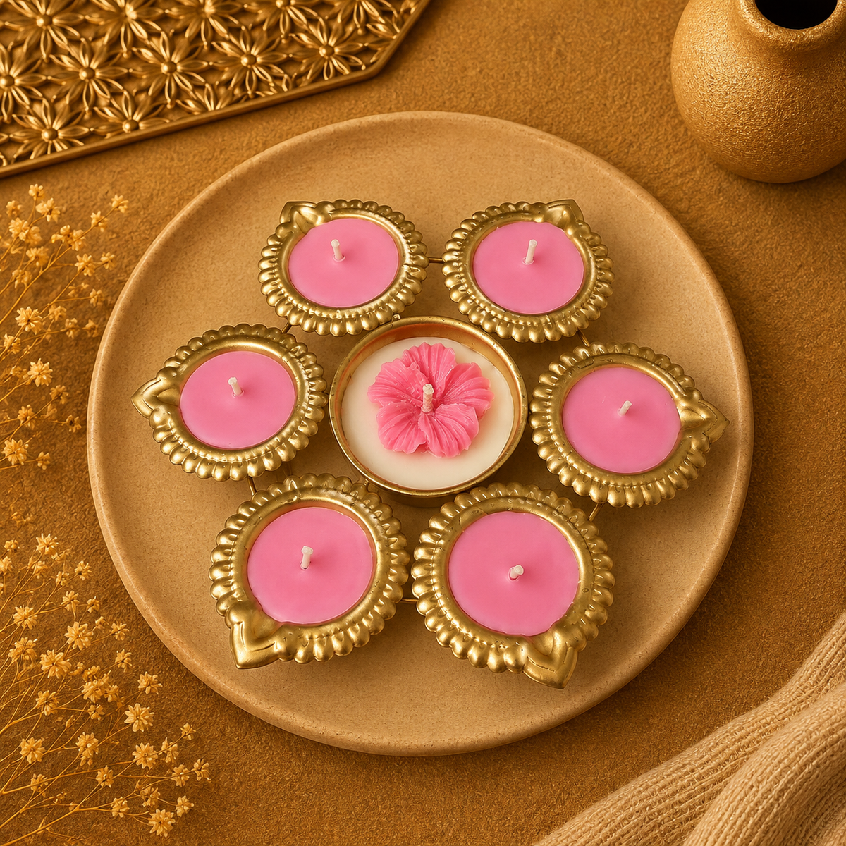 6 Diyas Urli Candle