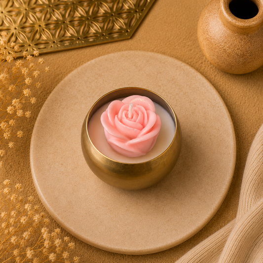 Glass Urli Rose Candle