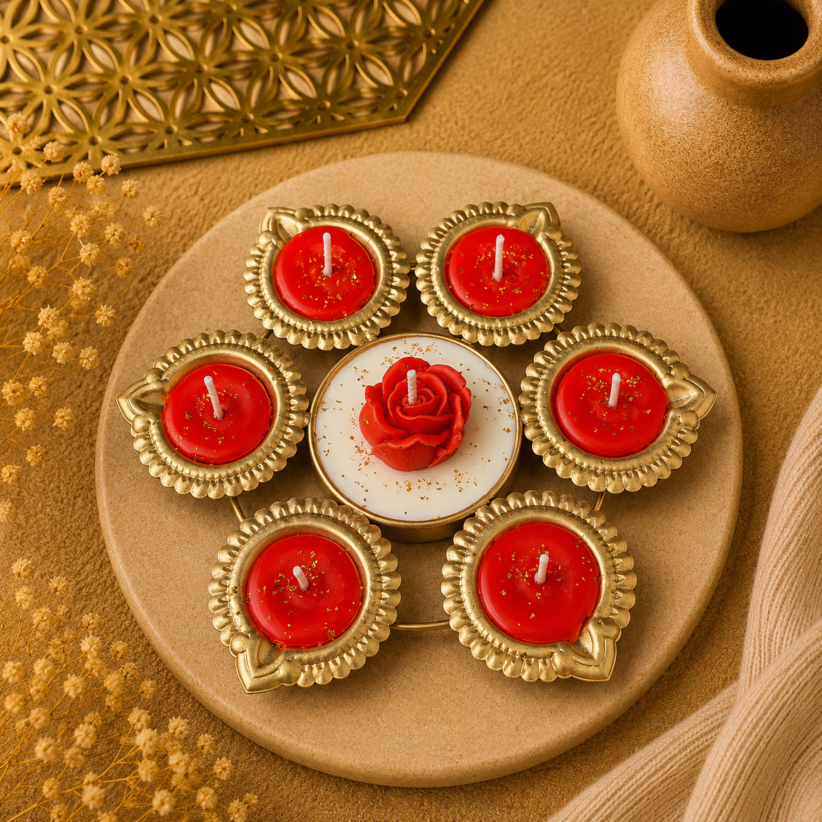 6 Diyas Urli Candle