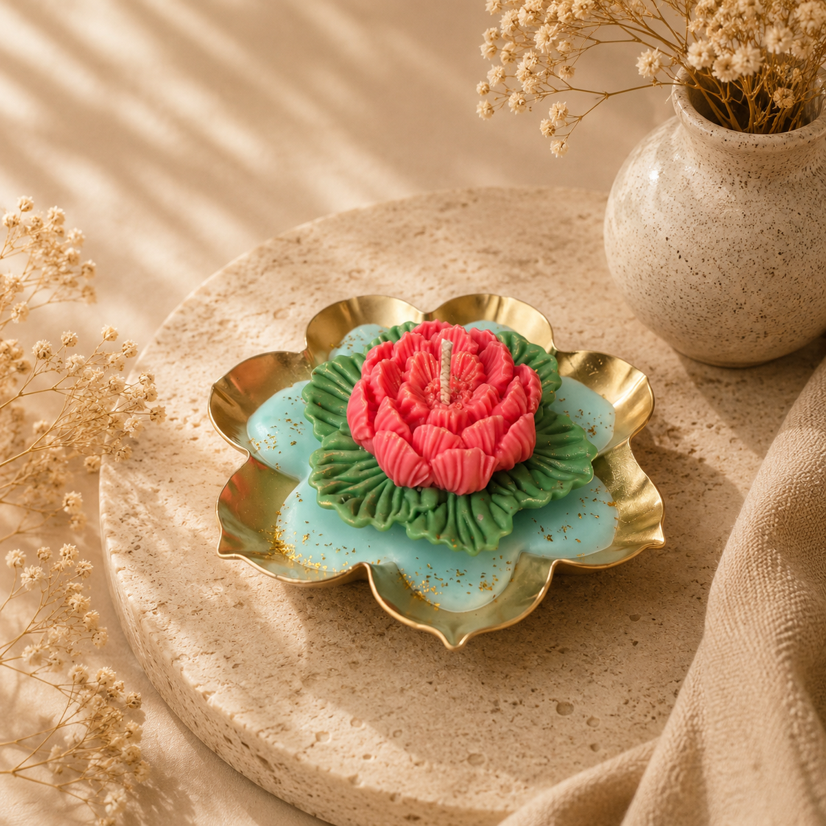 Lotus Bloom Urli Candle