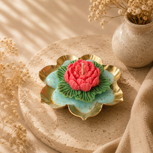 Lotus Bloom Urli Candle
