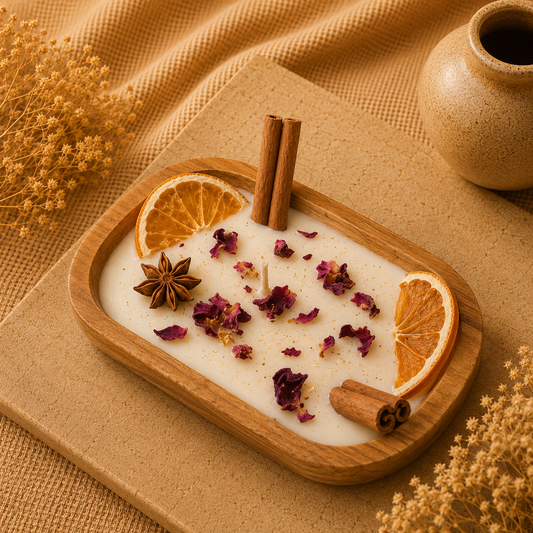 Wooden Boat Spice Candle