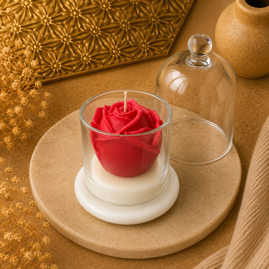Bell Jar Rose Candle