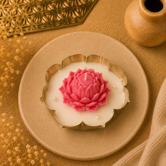 Lotus Charming Urli Candle