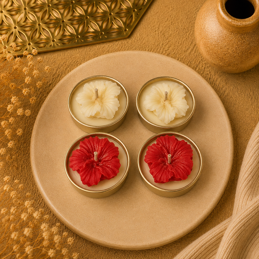 Tea Light Urli Hibiscus Candle