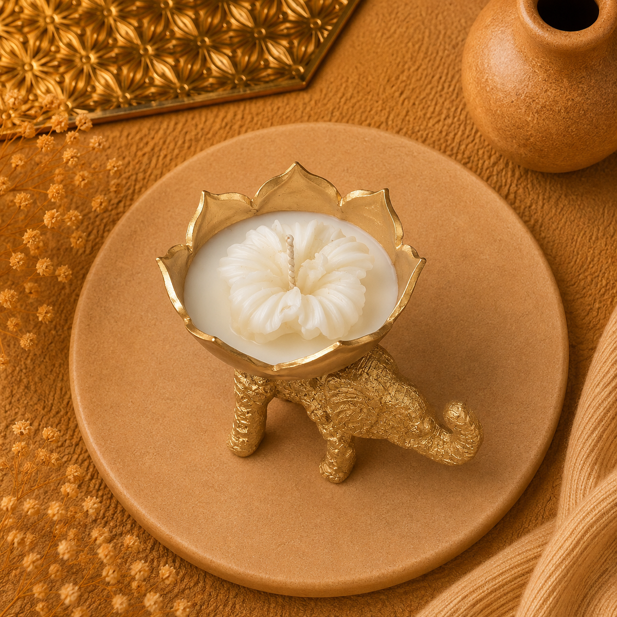 Elephant Urli Candle