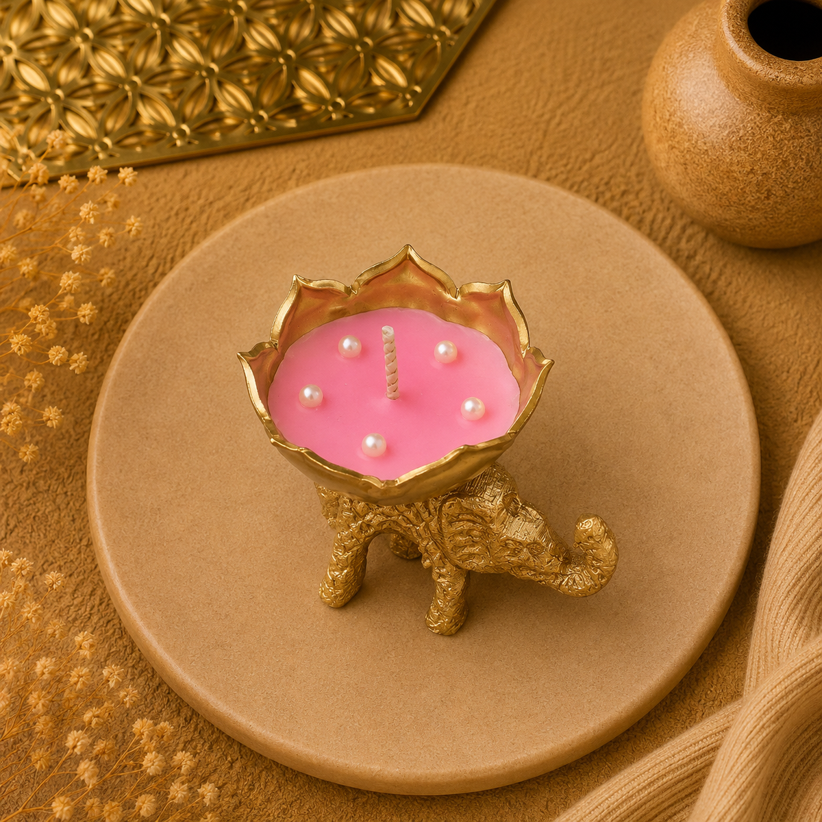 Elephant Urli Candle