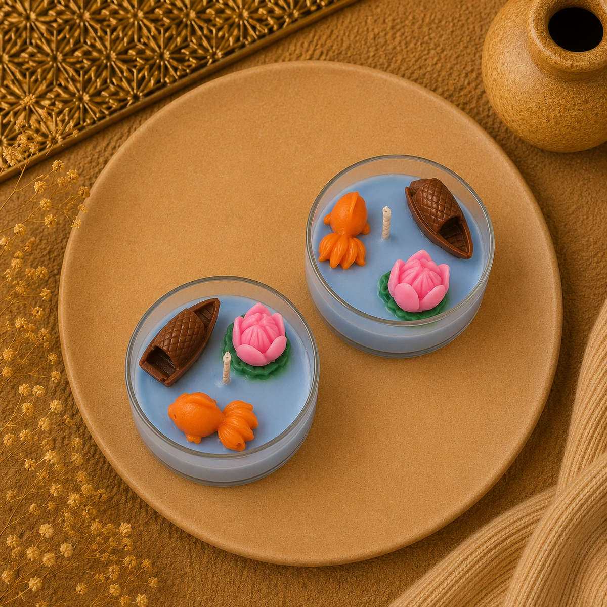 Jumbo Tea Light Lotus Pond Candle