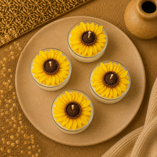 Jumbo Tea Light Sunflower Candle